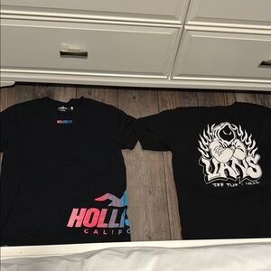 Hollister Black T-Shirt & Vans black T-Shirt